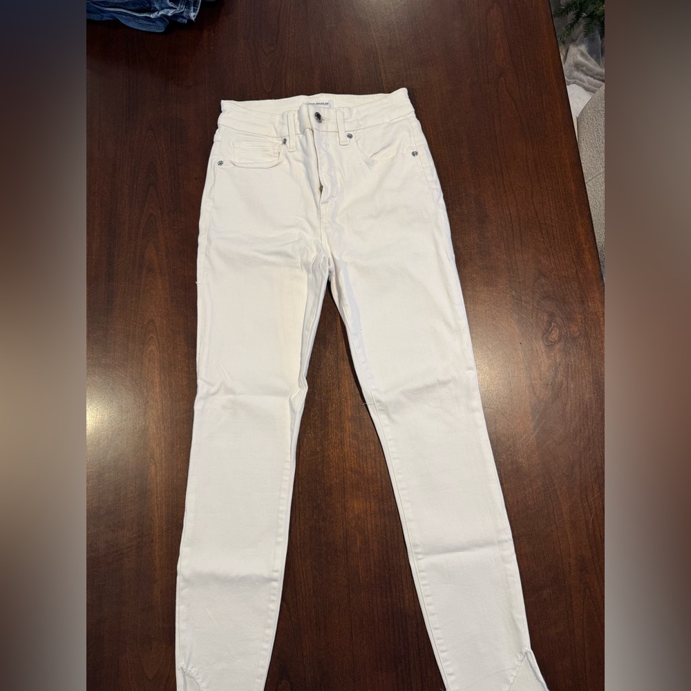 Good American Good Legs Crop Jeans – White – Size 27